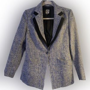 Anne Klein Tweed Grey and Lilac color Blaser in size 4.